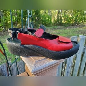 Wolky Jewel Adjustable Sandal In Red, Size 9.5
